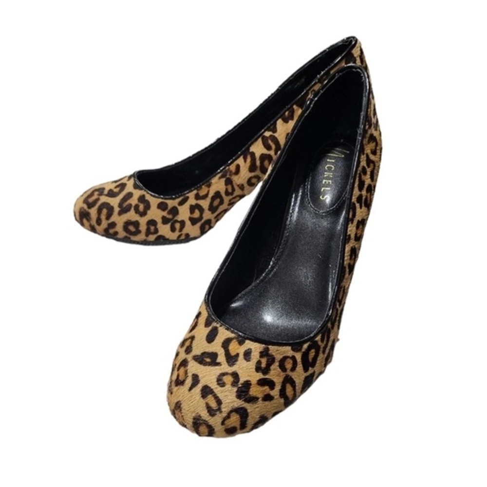 Nickels ANIMAL PRINT Heels Timeless Elegance DYED ANIMAL FUR AMAZING SHAPE SZ 10